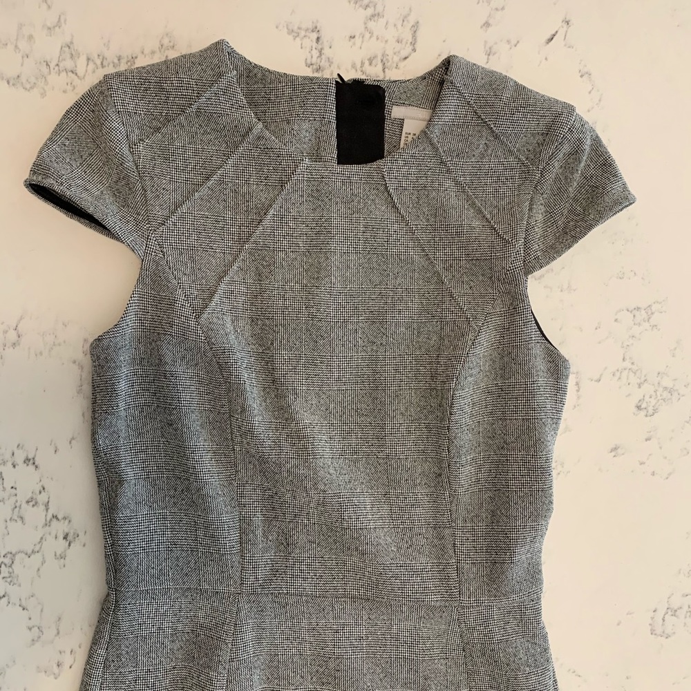 Grey Fitted Business Casual H&M Dress